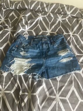 American Eagle Outfitters Blue Denim Jeans with Embroidered Waistband